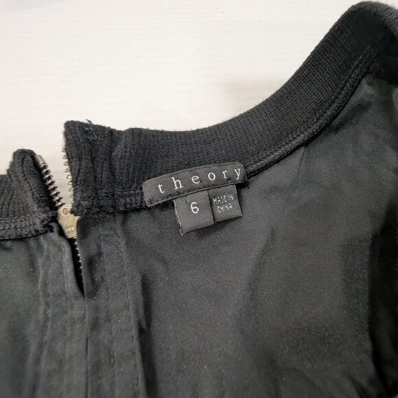 Theory Women's 6 Black and Gray Wool Blend Bodice With Pockets! - Picture 6 of 8
